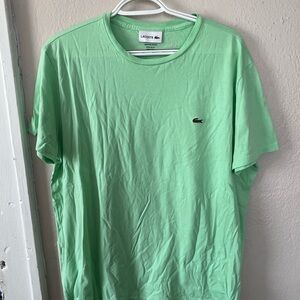 Lacoste Men's Light Mint Green Short Sleeve Logo Tee